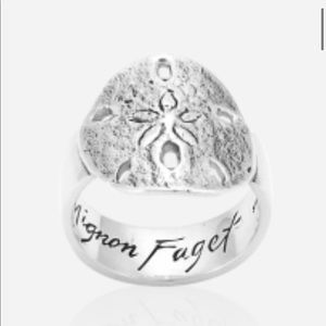 Mignon Faget Ring - Sterling Silver sand dollar